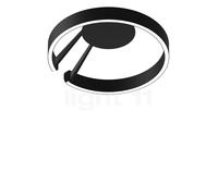 Occhio Mito Aura 40 Wide, lámpara de techo/pared LED, cabezal negro mate/cuerpo negro mate - 2.700-4.000 K - Occhio Air