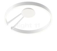 Occhio Mito Aura 60 Lusso Narrow, lámpara de techo/pared LED, cabezal blanco mate/cuerpo blanco mate/cubierta cuero blanco - 2.700-4.000 K