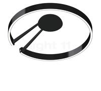 Occhio Mito Aura 60 Lusso Wide, lámpara de techo/pared LED, cabeza black phantom/cuerpo negro mate/cubierta cuero negro - 2.700-4.000 K