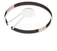 Occhio Mito Aura 60 Lusso Wide, lámpara de techo/pared LED, cabeza phantom/cuerpo blanco mate/cubierta cuero blanco - 2.700-4.000 K