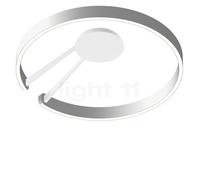 Occhio Mito Aura 60 Narrow, lámpara de techo/pared LED, cabeza plateado mate/cuerpo blanco mate - 2.700-4.000 K - Occhio Air