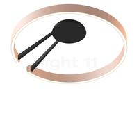 Occhio Mito Aura 60 Narrow, lámpara de techo/pared LED, cabezal dorado mate/cuerpo negro mate - 2.700-4.000 K - Occhio Air