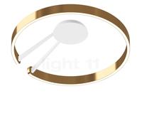 Occhio Mito Aura 60 Wide, lámpara de techo/pared LED, cabeza bronce/cuerpo blanco mate - 2.700-4.000 K - Occhio Air