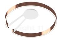 Occhio Mito Aura 60 Wide, lámpara de techo/pared LED, cabeza oro rosa/cuerpo blanco mate - 2.700-4.000 K - Occhio Air