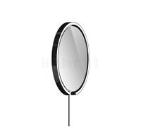 Occhio Mito Sfera Corda 40, espejo iluminado LED, cabeza black phantom/cable negro - tipo de enchufe C - Occhio Air