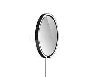 Occhio Mito Sfera Corda 40, espejo iluminado LED, cabeza black phantom/cable negro - tipo de enchufe C - Occhio Air