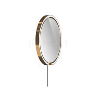 Occhio Mito Sfera Corda 40, espejo iluminado LED, cabeza bronce/cable gris oscuro/enchufe Typ F - Occhio Air