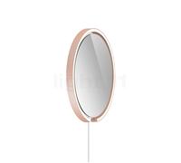 Occhio Mito Sfera Corda 40, espejo iluminado LED, cabeza dorado mate/cable blanco - tipo de enchufe C - Occhio Air