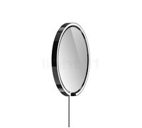 Occhio Mito Sfera Corda 40, espejo iluminado LED, cabezal dark chrome/cable gris oscuro/tipo de enchufe C