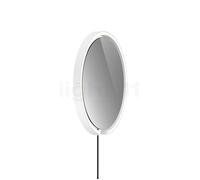 Occhio Mito Sfera Corda 40, espejo iluminado LED - gris tintado, cabeza blanco mate/cable negro - tipo de enchufe C - Occhio Air