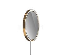 Occhio Mito Sfera Corda 40, espejo iluminado LED - gris tintado, cabeza bronce/cable gris oscuro/enchufe Typ F - Occhio Air