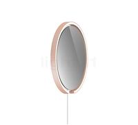 Occhio Mito Sfera Corda 40, espejo iluminado LED - gris tintado, cabeza dorado mate/cable blanco - tipo de enchufe C - Occhio Air