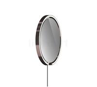 Occhio Mito Sfera Corda 40, espejo iluminado LED - gris tintado, cabeza phantom/cable gris oscuro/enchufe Typ C