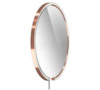 Occhio Mito Sfera Corda 60, espejo iluminado LED, cabeza oro rosa/cable gris oscuro/enchufe Typ F