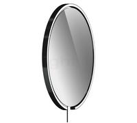 Occhio Mito Sfera Corda 60, espejo iluminado LED - gris tintado, cabeza black phantom/cable negro/tipo de enchufe F