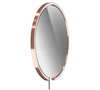 Occhio Mito Sfera Corda 60, espejo iluminado LED - gris tintado, cabeza oro rosa/cable negro/enchufe Typ F - Occhio Air