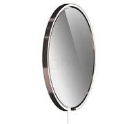 Occhio Mito Sfera Corda 60, espejo iluminado LED - gris tintado, cabeza phantom/cable blanco/tipo de enchufe F - Occhio Air