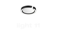 Occhio Mito Soffitto 20 Up Narrow, lámpara de techo/pared LED, cabeza negro mate/cubierta blanco mate