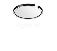 Occhio Mito Soffitto 40 Flat Narrow, lámpara de techo/pared empotrable LED, cabeza black phantom/cubierta blanco mate
