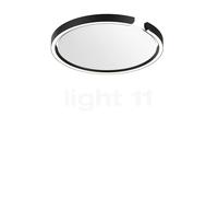 Occhio Mito Soffitto 40 Flat Wide, lámpara de techo/pared empotrable LED, cabeza negro mate/cubierta blanco mate - DALI