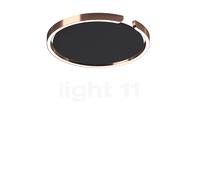 Occhio Mito Soffitto 40 Up Lusso Wide, lámpara de techo/pared LED, cabeza oro rosa/cubierta cuero gris - 2.700-4.000 K - DALI