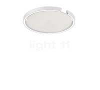 Occhio Mito Soffitto 40 Up Lusso Wide, lámpara de techo/pared LED, cabezal blanco mate/cubierta cuero blanco - 2.700-4.000 K - Occhio Air