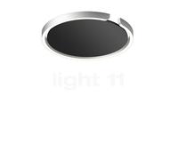 Occhio Mito Soffitto 40 Up Narrow, lámpara de techo/pared LED, cabeza plateado mate/cubierta negro mate - 2.700-4.000 K