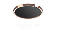Occhio Mito Soffitto 40 Up Wide, lámpara de techo/pared LED, cabezal oro rosa/cubierta negro mate - 2.700-4.000 K - Occhio Air