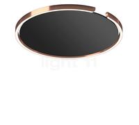 Occhio Mito Soffitto 60 Flat Narrow, lámpara de techo/pared empotrable LED, cabeza oro rosa/cubierta negro mate