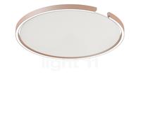 Occhio Mito Soffitto 60 Up Lusso Narrow, lámpara de techo/pared LED, cabezal dorado mate/cubierta cuero blanco - 2.700-4.000 K