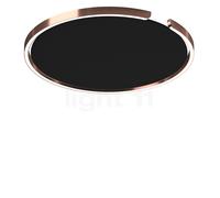 Occhio Mito Soffitto 60 Up Lusso Wide, lámpara de techo/pared LED, cabeza oro rosa/cubierta cuero negro - 2.700-4.000 K