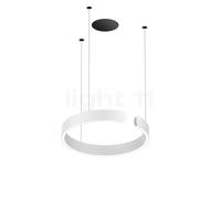 Occhio Mito Sospeso 40 Fix Flat Table, lámpara de suspensión empotrable LED, cabezal blanco mate/florón negro mate - 2.700-4.000 K