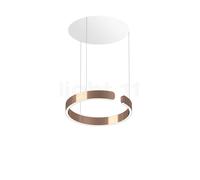 Occhio Mito Sospeso 40 Fix Up Table, lámpara de suspensión LED, cabeza oro rosa/florón blanco mate - Occhio Air