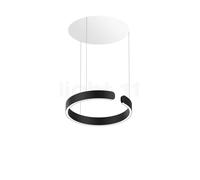 Occhio Mito Sospeso 40 Fix Up Table, lámpara de suspensión LED, cabezal negro mate/florón blanco mate - 2.700-4.000 K