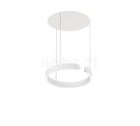 Occhio Mito Sospeso 40 Variabel Up Lusso Table, lámpara de suspensión LED, cabezal blanco mate/florón cuero blanco - 2.700-4.000 K