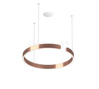 Occhio Mito Sospeso 60 Fix Flat Room, lámpara de suspensión empotrable LED, cabeza oro rosa/florón blanco mate - 2.700-4.000 K - Occhio Air