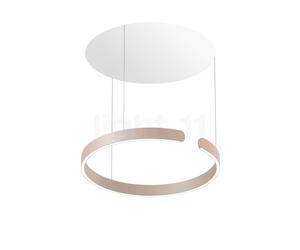 Occhio Mito Sospeso 60 Fix Up Table, lámpara de suspensión LED, cabezal dorado mate/florón blanco mate - 2.700-4.000 K - Occhio Air