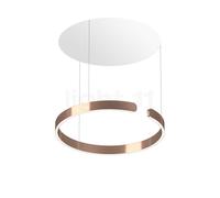 Occhio Mito Sospeso 60 Variabel Up Table, lámpara de suspensión LED, cabeza oro rosa/florón blanco mate - 2.700-4.000 K