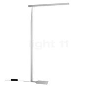 Occhio Mito Terra Fix, lámpara de pie LED, cabeza plateado mate/cuerpo plateado mate - 220 cm