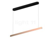 Occhio Mito Volo 100 Var Up Table, lámpara de suspensión LED, cabeza oro rosa/florón negro mate - 2.700-4.000 K
