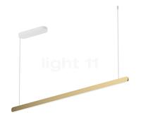 Occhio Mito Volo 140 Fix Up Table, lámpara de suspensión LED, cabeza bronce/florón blanco mate