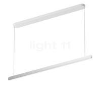 Occhio Mito Volo 140 Var Up Table, lámpara de suspensión LED, cabeza plateado mate/florón blanco mate - 2.700-4.000 K - Occhio Air