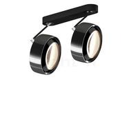 Occhio Più Alto 3d Doppio Volt C80, foco LED 2 focos, cabeza cromo brillo/florón negro mate/cubierta negro - 3.000 K