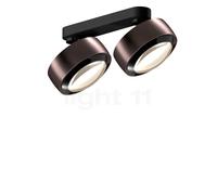 Occhio Più Alto Doppio Volt S100, foco 2 focos, cabeza phantom/florón negro mate/cubierta negro - 2.700 K