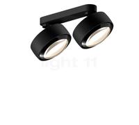 Occhio Più Alto Doppio Volt S40, foco 2 focos, cabeza negro mate/florón negro mate/cubierta negro - 3.000 K