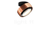 Occhio Più Alto Volt S40, lámpara de techo LED, cabeza oro rosa/florón negro mate/cubierta negro - 3.000 K