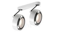 Occhio Più R Alto 3d Doppio Volt C100, foco LED 2 focos, cabeza blanco brillo/florón blanco mate/cubierta cromo brillo - 3.000 K