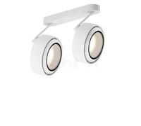 Occhio Più R Alto 3d Doppio Volt C80, foco LED 2 focos, cabeza blanco mate/florón blanco mate/cubierta blanco mate - 3.000 K