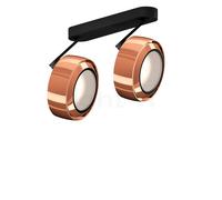 Occhio Più R Alto 3d Doppio Volt C80, foco LED 2 focos, cabeza oro rosa/florón negro mate/cubierta oro rosa - 3.000 K