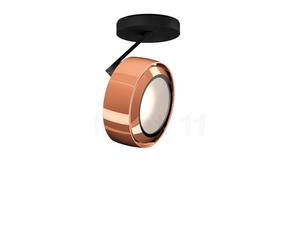 Occhio Più R Alto 3d Volt S40, foco LED, cabeza oro rosa/florón negro mate/cubierta oro rosa - 2.700 K